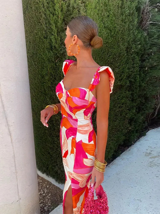 שמלת מידי צבעונית- איטליה