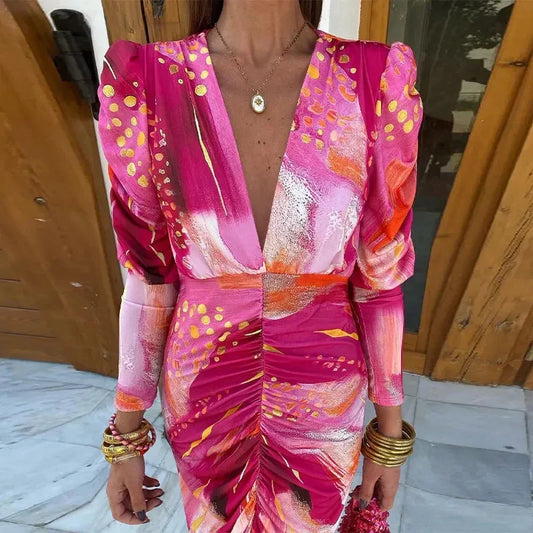 שמלת מיני צבעונית- רומא