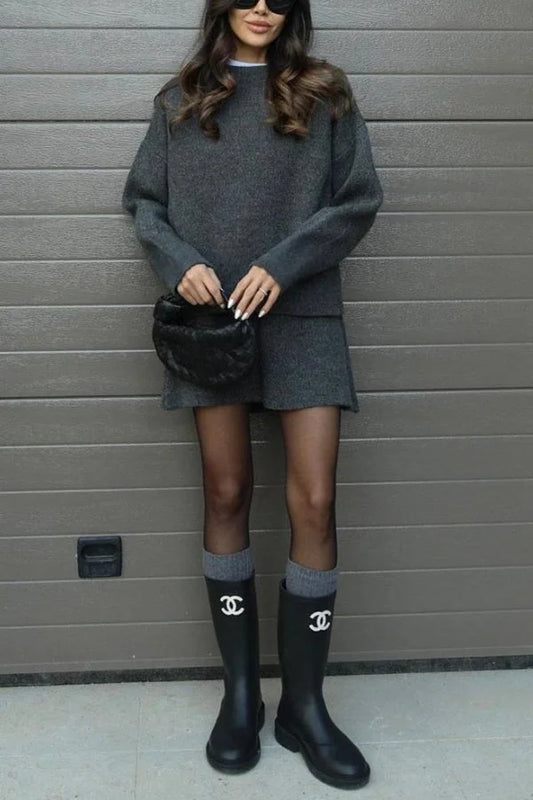 חליפת סט - שקד