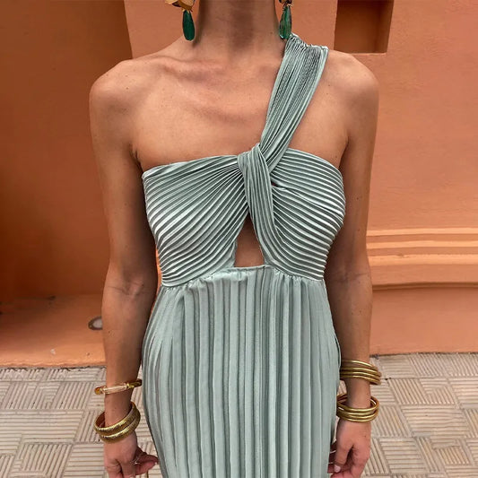 שמלת מקסי קפלים- נטע