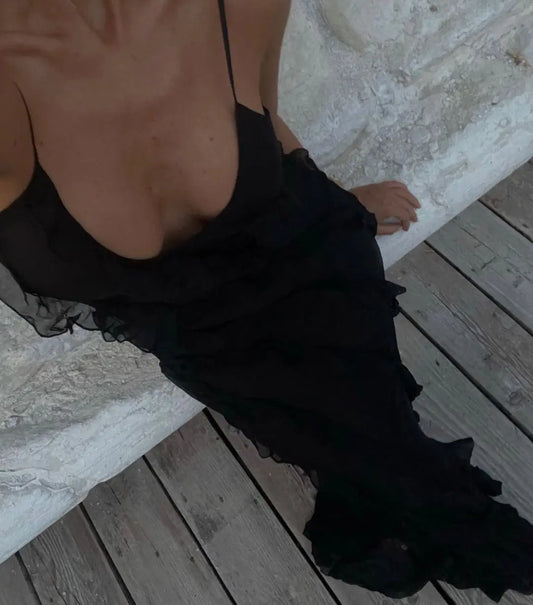 שמלת מקסי שיפון- מורין